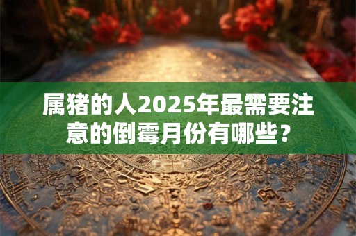 属猪的人2025年最需要注意的倒霉月份有哪些？
