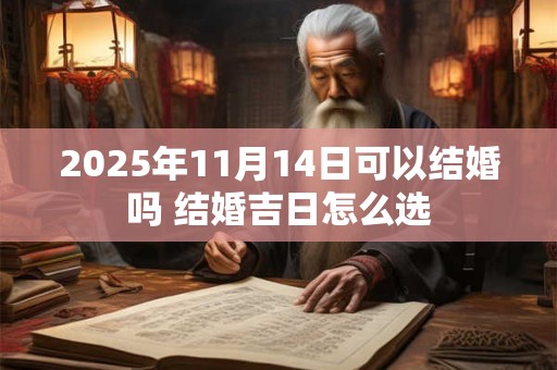 2025年11月14日可以结婚吗 结婚吉日怎么选
