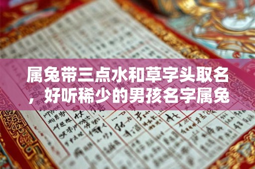属兔带三点水和草字头取名，好听稀少的男孩名字属兔
