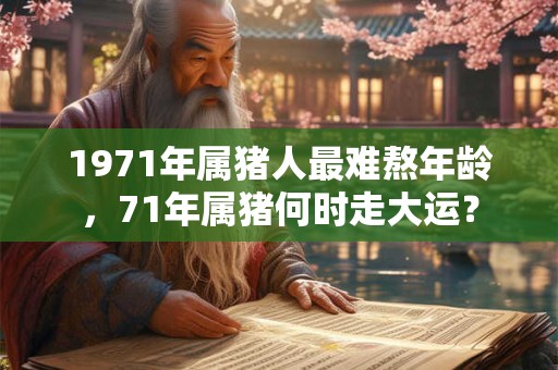 1971年属猪人最难熬年龄，71年属猪何时走大运？