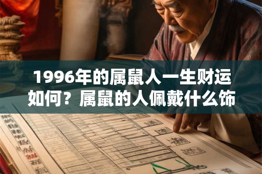 1996年的属鼠人一生财运如何？属鼠的人佩戴什么饰品能旺财？