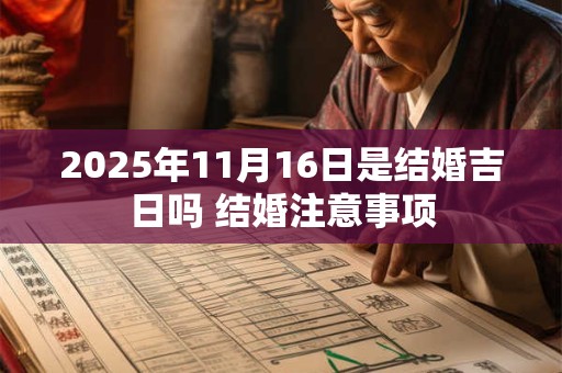 2025年11月16日是结婚吉日吗 结婚注意事项