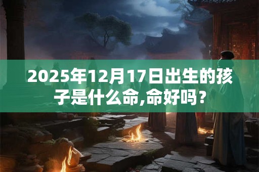 2025年12月17日出生的孩子是什么命,命好吗？