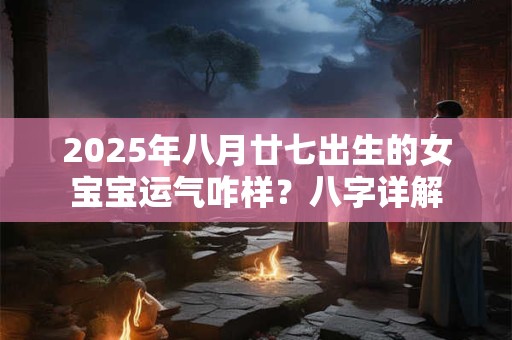 2025年八月廿七出生的女宝宝运气咋样？八字详解
