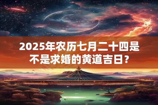 2025年农历七月二十四是不是求婚的黄道吉日？