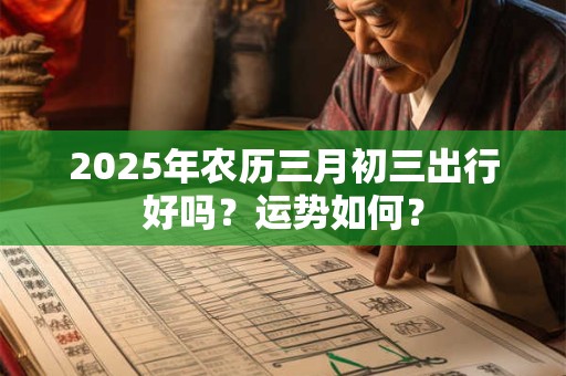 2025年农历三月初三出行好吗？运势如何？