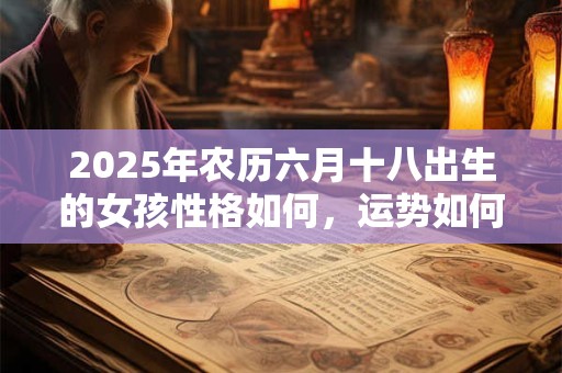 2025年农历六月十八出生的女孩性格如何，运势如何？