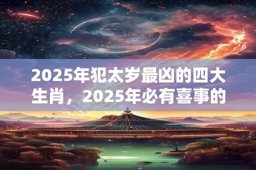 2025年犯太岁最凶的四大生肖，2025年必有喜事的生肖