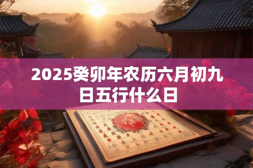 2025癸卯年农历六月初九日五行什么日