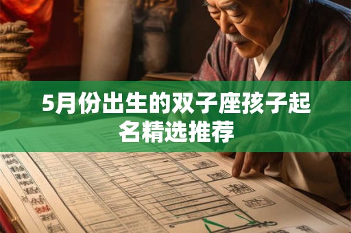 5月份出生的双子座孩子起名精选推荐