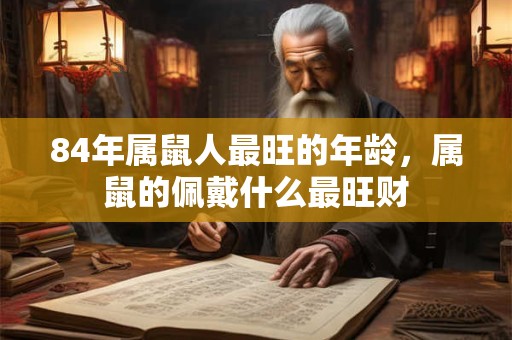 84年属鼠人最旺的年龄，属鼠的佩戴什么最旺财