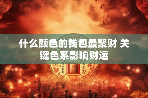 什么颜色的钱包最聚财 关键色系影响财运