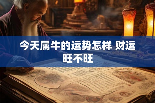 今天属牛的运势怎样 财运旺不旺