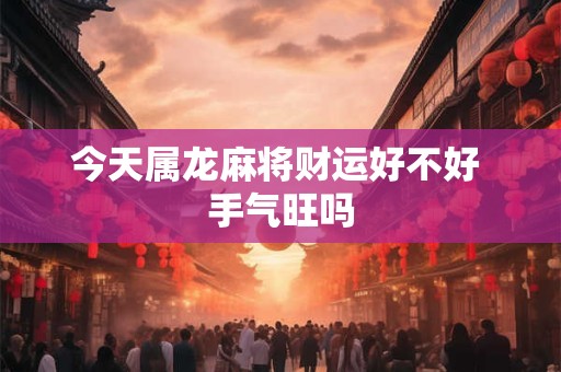 今天属龙麻将财运好不好 手气旺吗