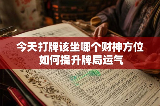 今天打牌该坐哪个财神方位 如何提升牌局运气