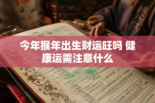 今年猴年出生财运旺吗 健康运需注意什么