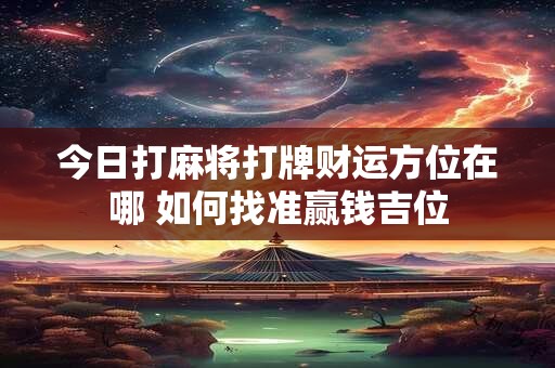 今日打麻将打牌财运方位在哪 如何找准赢钱吉位