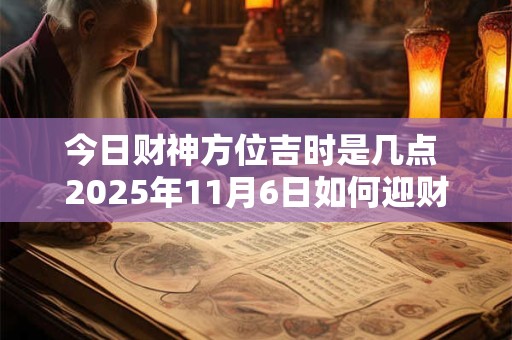 今日财神方位吉时是几点 2025年11月6日如何迎财神
