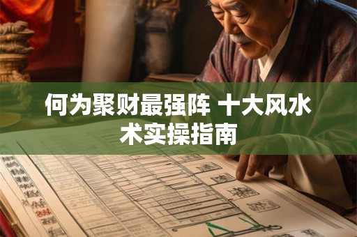 何为聚财最强阵 十大风水术实操指南