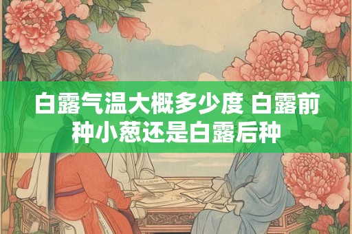 白露气温大概多少度 白露前种小葱还是白露后种
