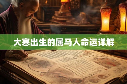 大寒出生的属马人命运详解