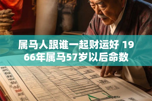 属马人跟谁一起财运好 1966年属马57岁以后命数
