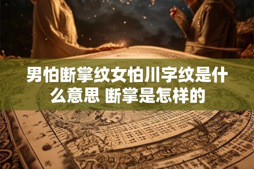 男怕断掌纹女怕川字纹是什么意思 断掌是怎样的