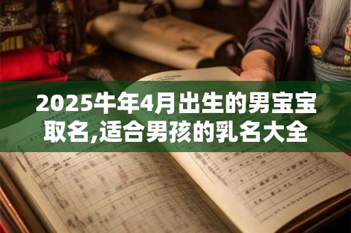 2025牛年4月出生的男宝宝取名,适合男孩的乳名大全