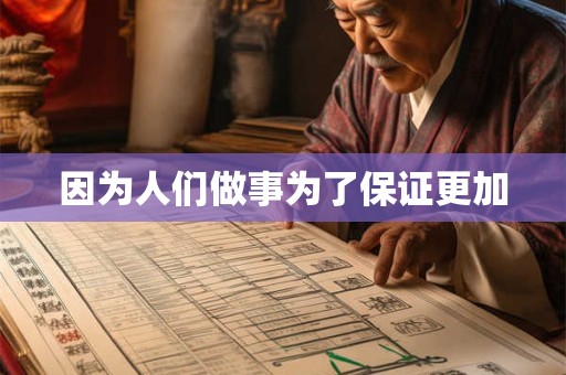 因为人们做事为了保证更加