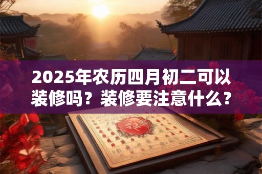 2025年农历四月初二可以装修吗？装修要注意什么？