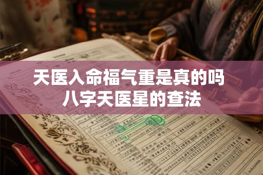 天医入命福气重是真的吗 八字天医星的查法