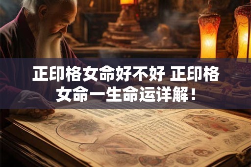 正印格女命好不好 正印格女命一生命运详解！