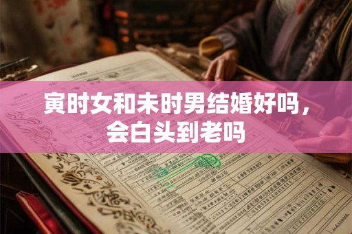 寅时女和未时男结婚好吗，会白头到老吗