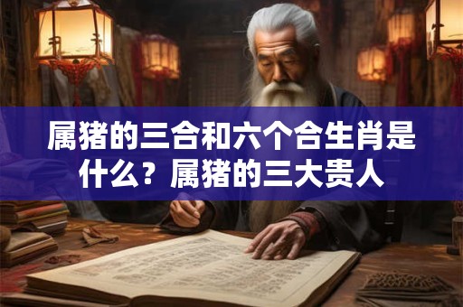属猪的三合和六个合生肖是什么？属猪的三大贵人