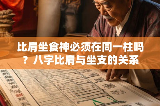 比肩坐食神必须在同一柱吗？八字比肩与坐支的关系