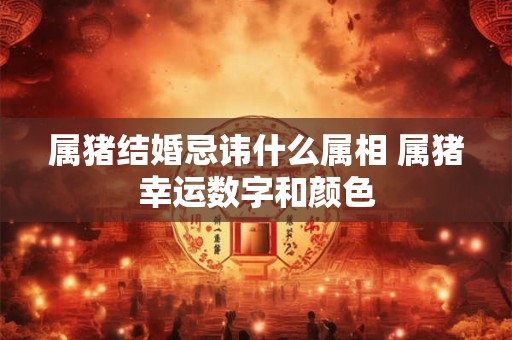 属猪结婚忌讳什么属相 属猪幸运数字和颜色