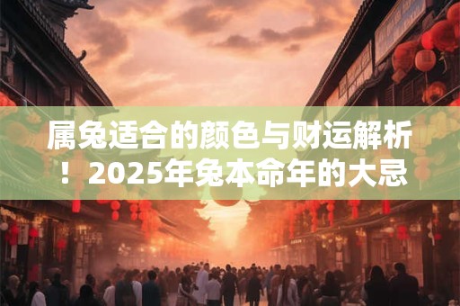 属兔适合的颜色与财运解析！2026年兔本命年的大忌