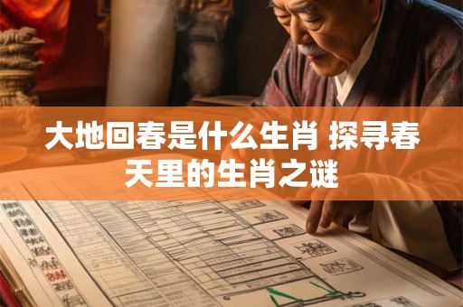 大地回春是什么生肖 探寻春天里的生肖之谜