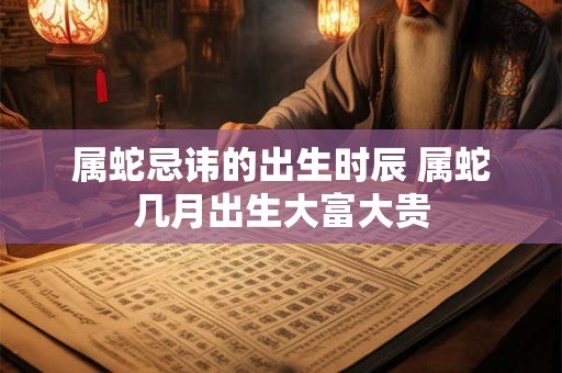 属蛇忌讳的出生时辰 属蛇几月出生大富大贵