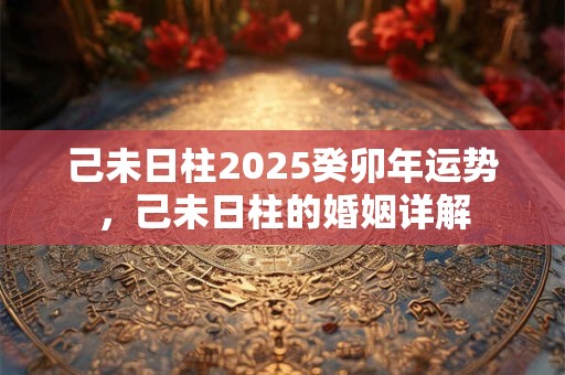 己未日柱2025癸卯年运势，己未日柱的婚姻详解