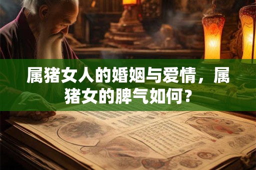 属猪女人的婚姻与爱情，属猪女的脾气如何？