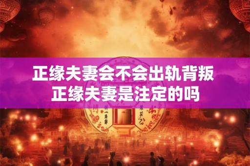 正缘夫妻会不会出轨背叛 正缘夫妻是注定的吗