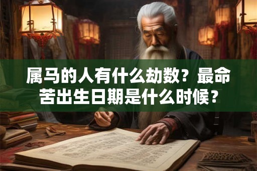 属马的人有什么劫数？最命苦出生日期是什么时候？