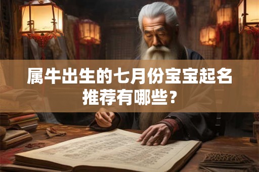 属牛出生的七月份宝宝起名推荐有哪些？