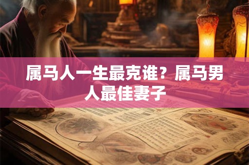 属马人一生最克谁？属马男人最佳妻子