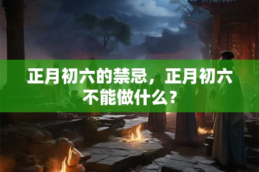 正月初六的禁忌，正月初六不能做什么？