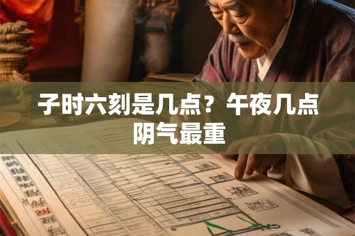 子时六刻是几点？午夜几点阴气最重