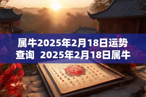 属牛2025年2月18日运势查询  2025年2月18日属牛人运势