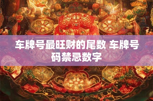 车牌号最旺财的尾数 车牌号码禁忌数字