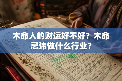 木命人的财运好不好？木命忌讳做什么行业？